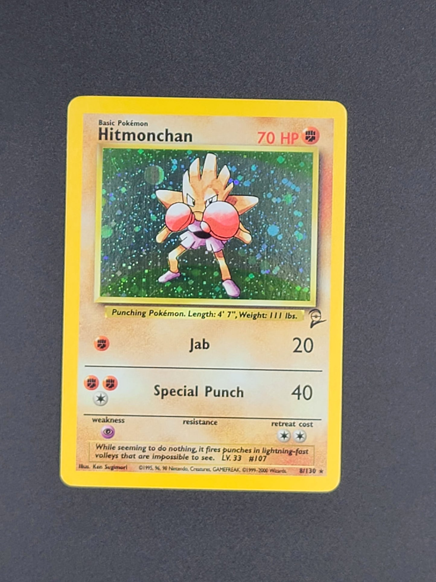 Hitmonchan 8/130 Base Set 2 Pokemon TCG Card