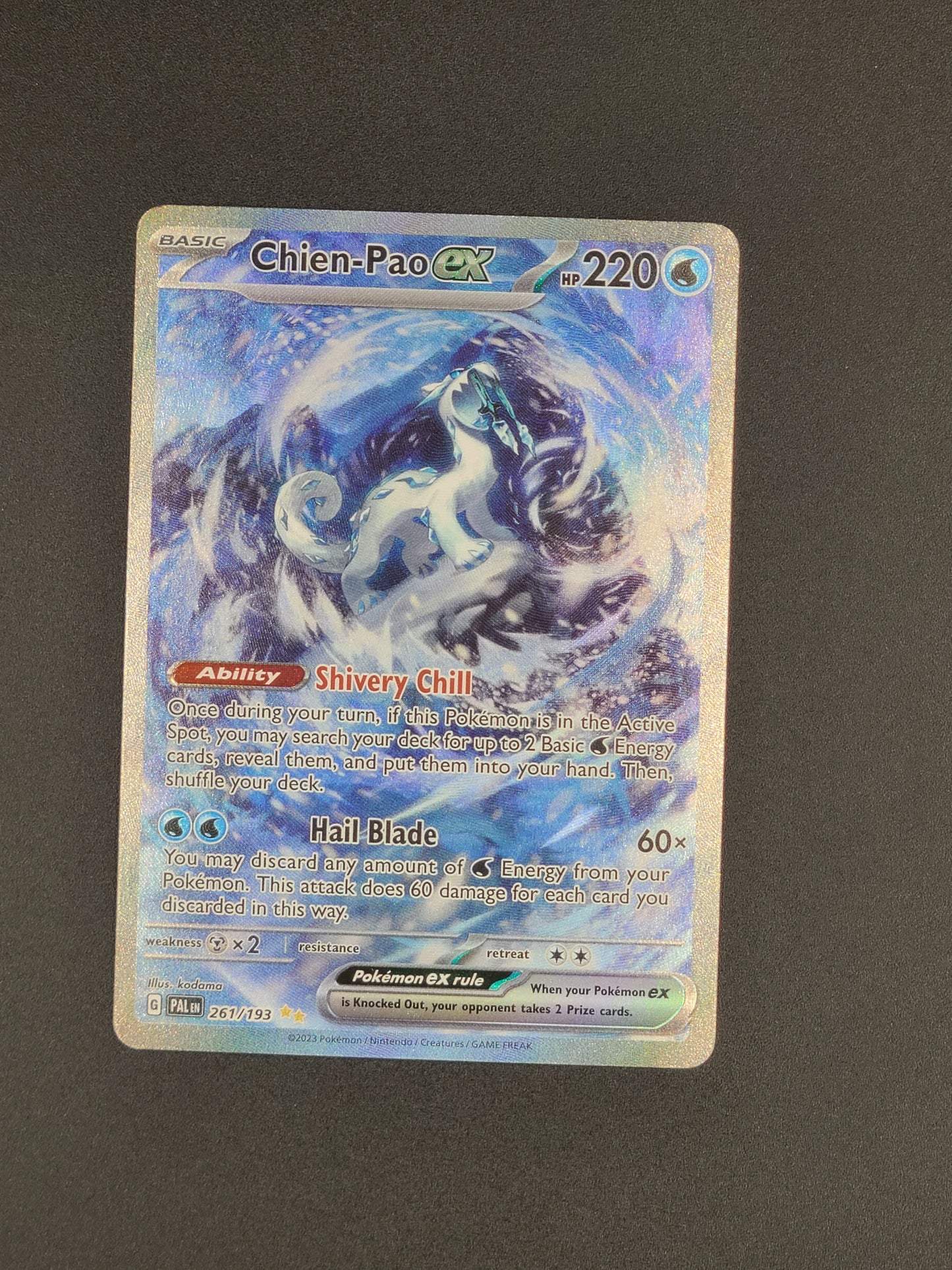 Chien-Pao EX 261/193 Paldea Evolved Pokemon TCG Card