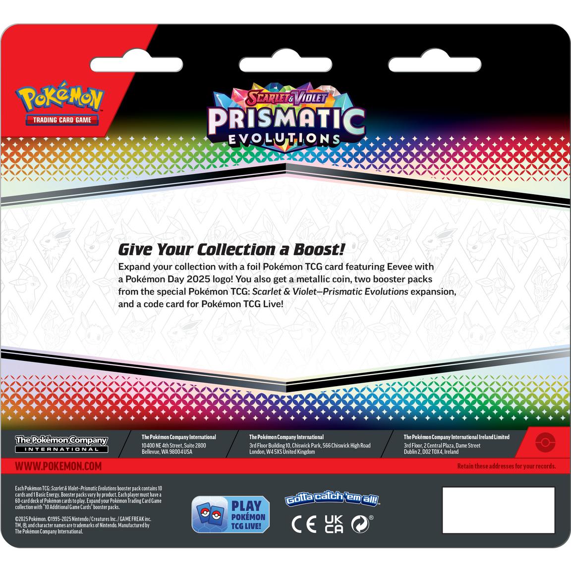 Pokemon Trading Card Game Prismatic Evolutions Blister - Two Pack