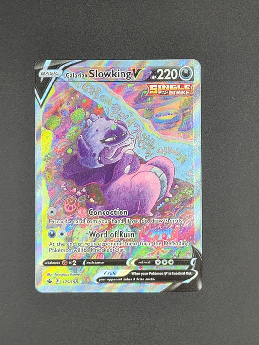 NM Galarian Slowking V - Chilling Reign Pokemon TCG Card