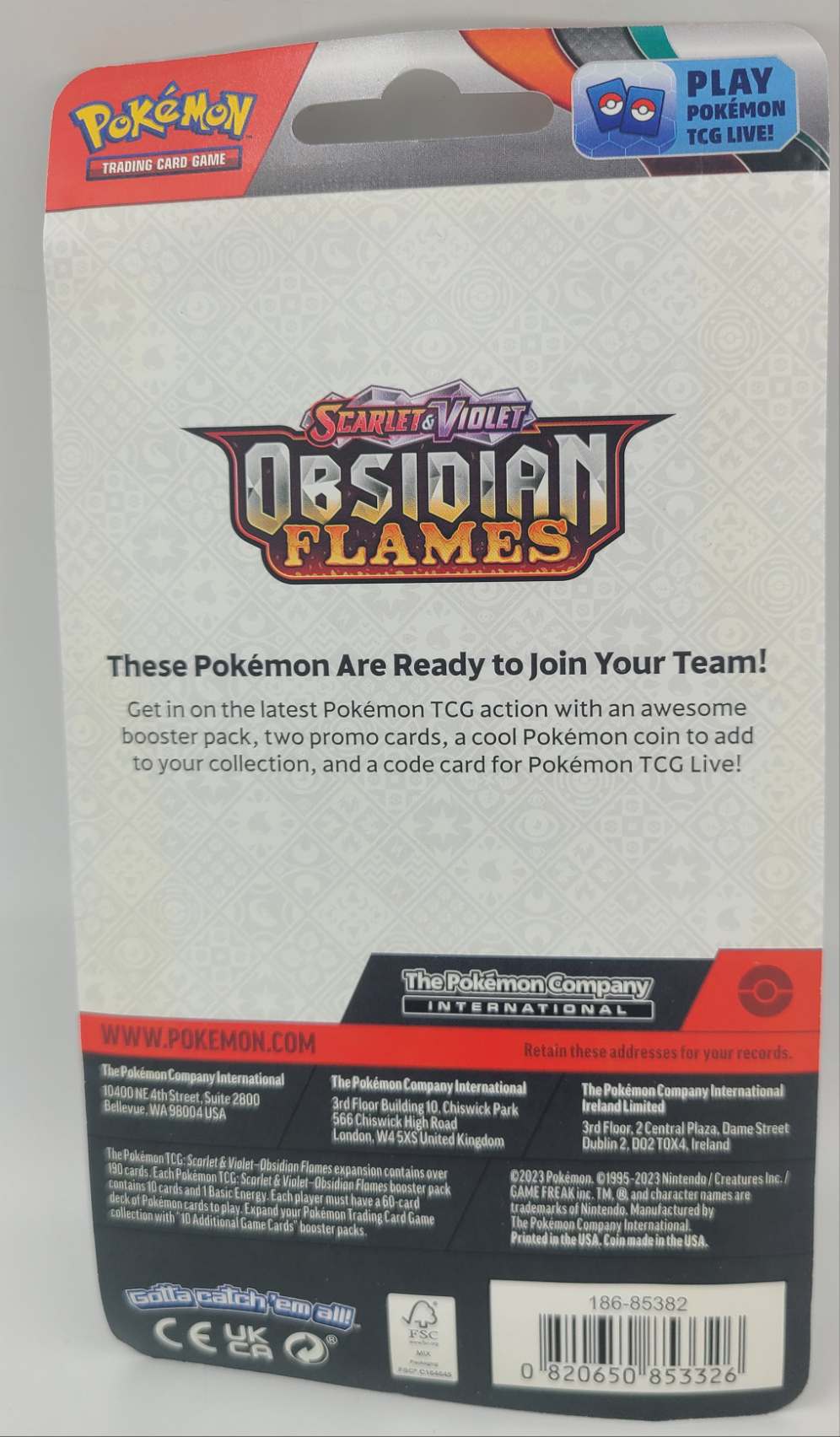 Obsidian Flames Single Blister Pack- SV03: Obsidian Flames (OBF)